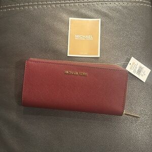 Authentic Burgundy Michael Kors wallet